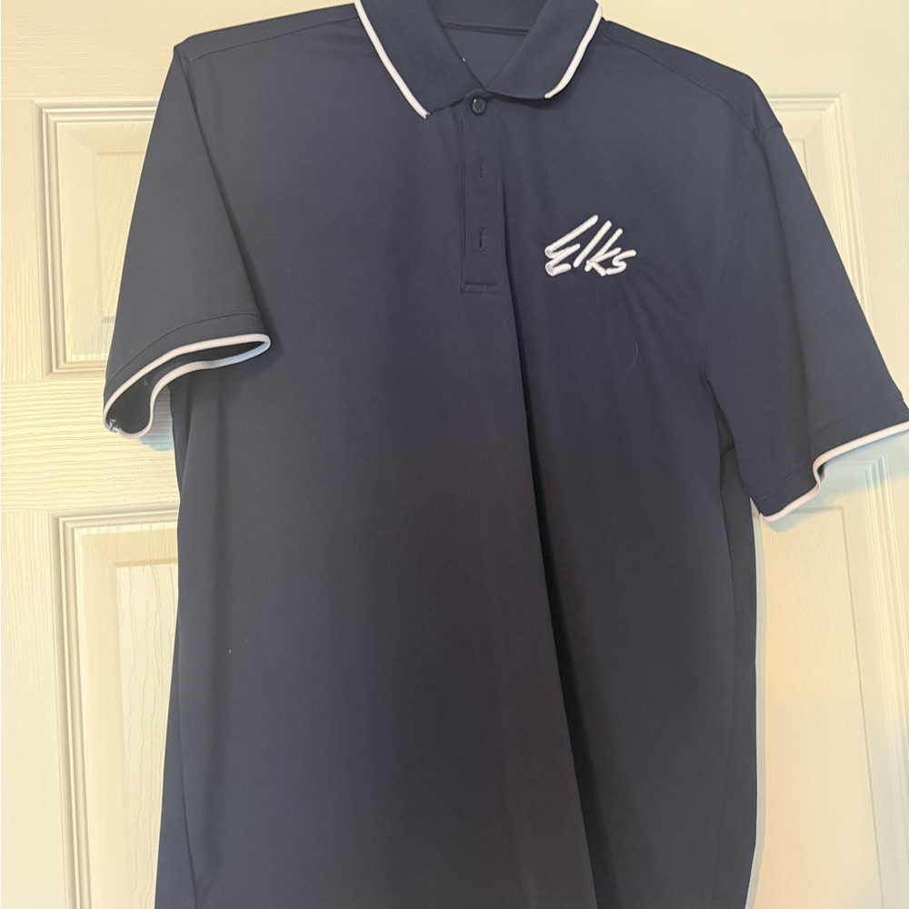 Elk Dark Blue Polo Shirt with White Accents